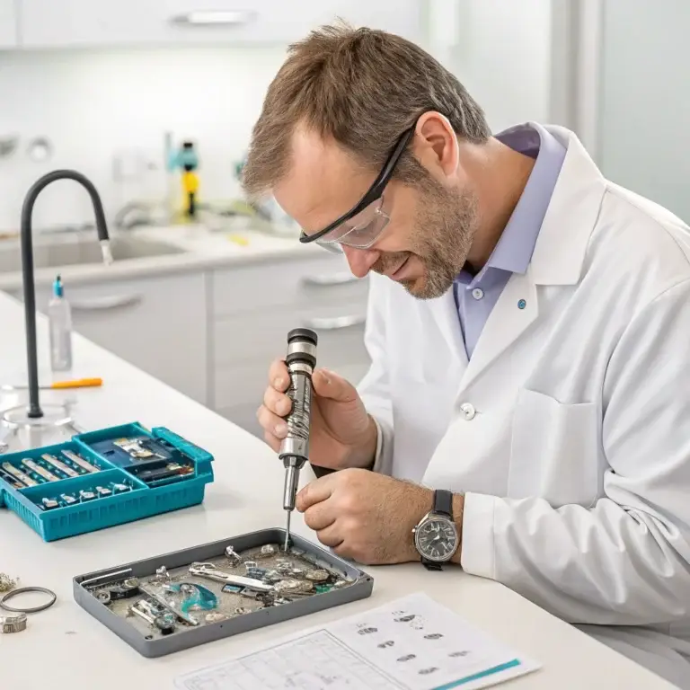Essential Handpiece Repairs Technician Working on Handpieces