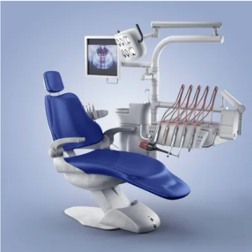 Dental chair used for cleanings and dental surgery