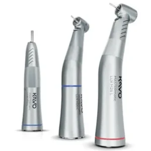 KaVo low speed attachments - straight attachment, contra angle and MASTERmatic LUX M25 L, all using the E-type motor mount