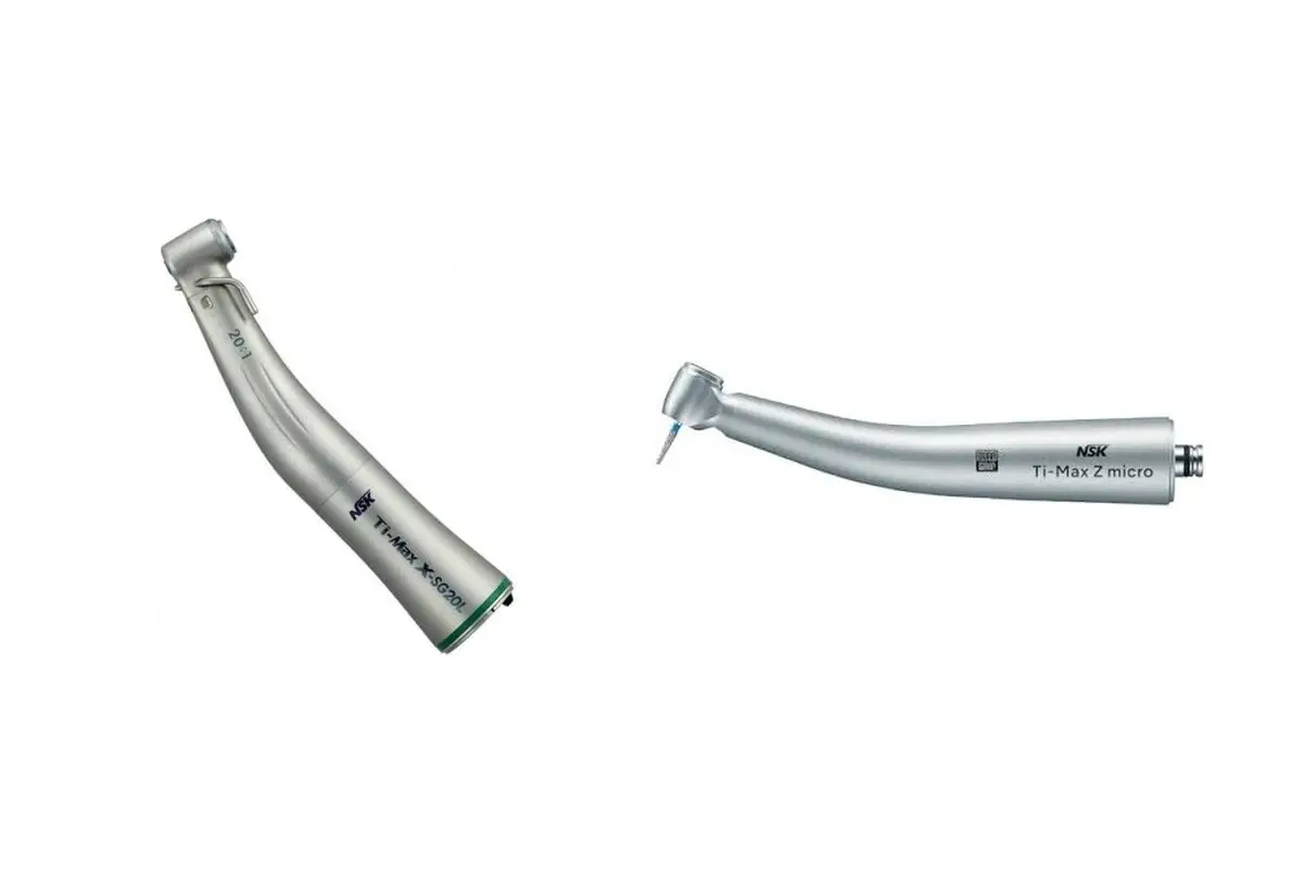 NSK dental handpiece repair - Ti-Max X-SG20L 20:1 surgical contra angle and Ti-Max Z micro high speed turbine