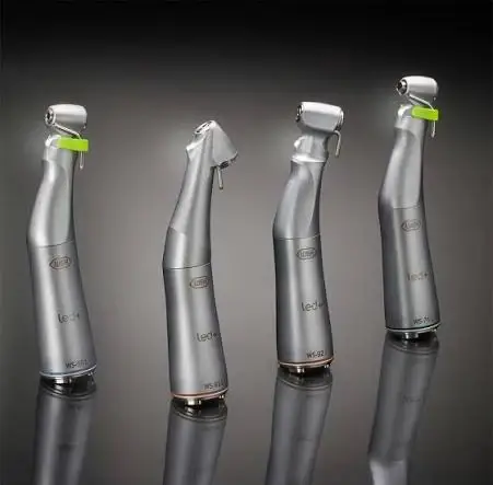 W&H surgical contra-angle handpieces with LED+ illumination — the Synea and WS-series instruments serviced by Essential Handpiece Repairs