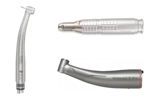 Midwest dental handpiece repair - Tradition high speed, low speed straight handpiece and E Pro electric attachment